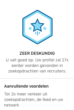 All Star - Zeer deskundig profiel badge